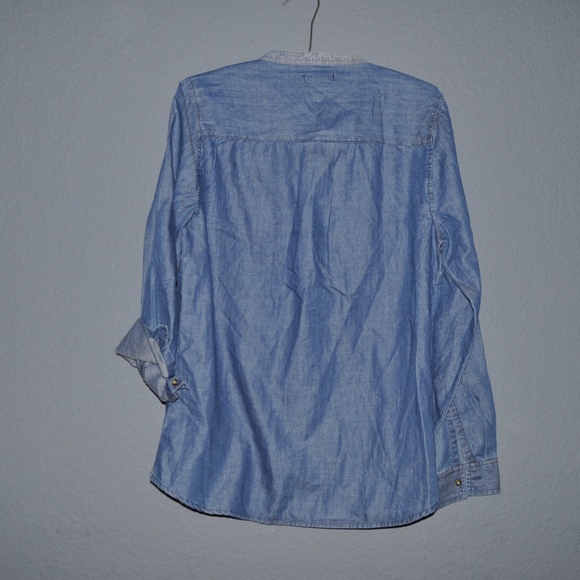 New GAP Mixed Chambray Split-Neck Tunic NWT [D1] - Picture 3 of 8